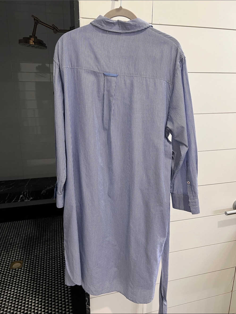 Mersea blue striped shirt dress L/XL - Picture 7 of 8